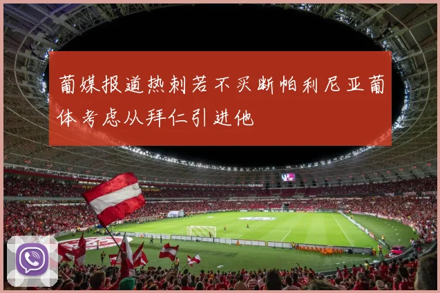 葡媒报道热刺若不买断帕利尼亚葡体考虑从拜仁引进他